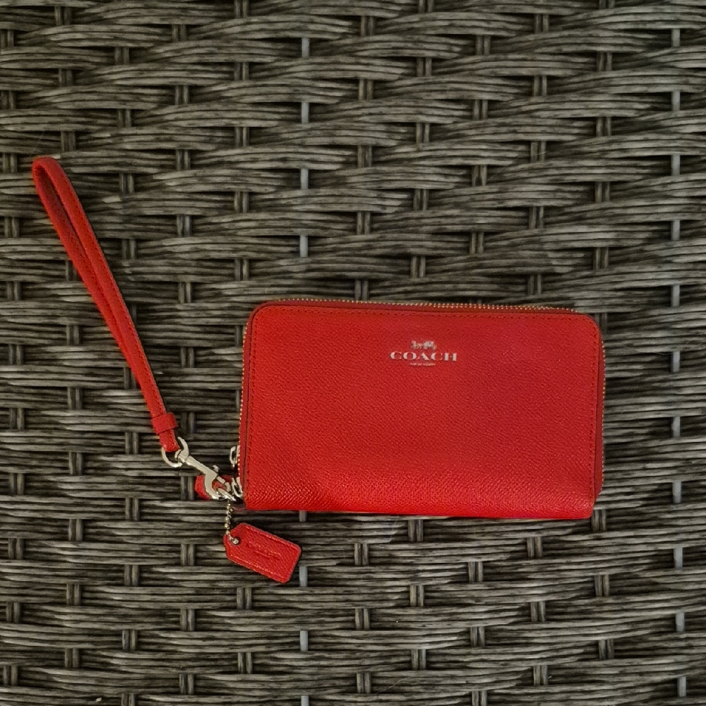 Coach Vibrant Red Wristlet